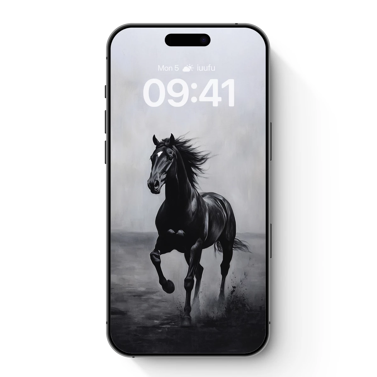 Eternal Gallop: Monochrome Horse in Motion