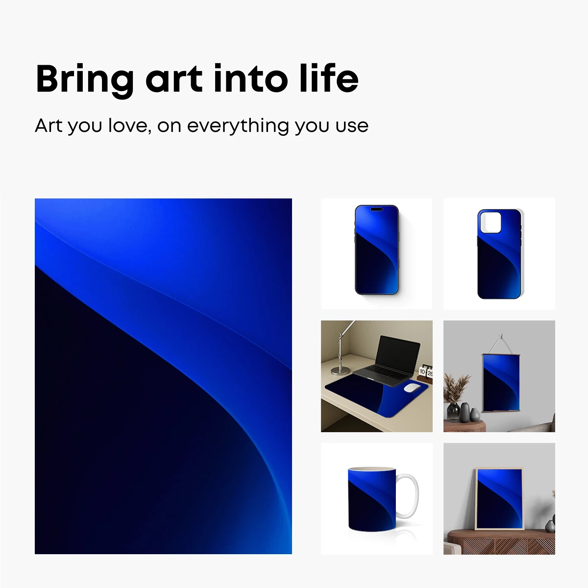 Ethereal Blue Depths: A Symphony of Shadows and Light - Image 2