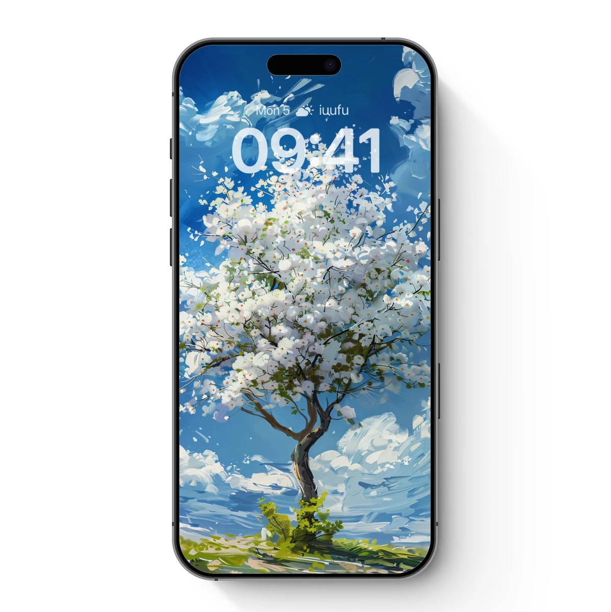 Blossom Tree Under Whimsical Skies