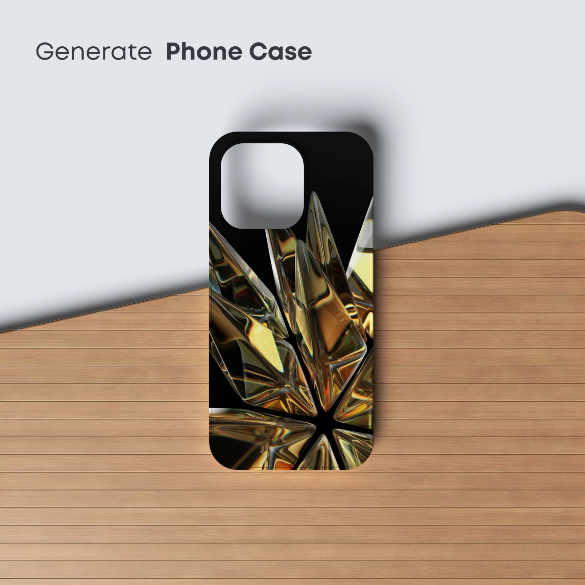 Golden Crystal Spikes: A Radiant Sculpture - Image 3