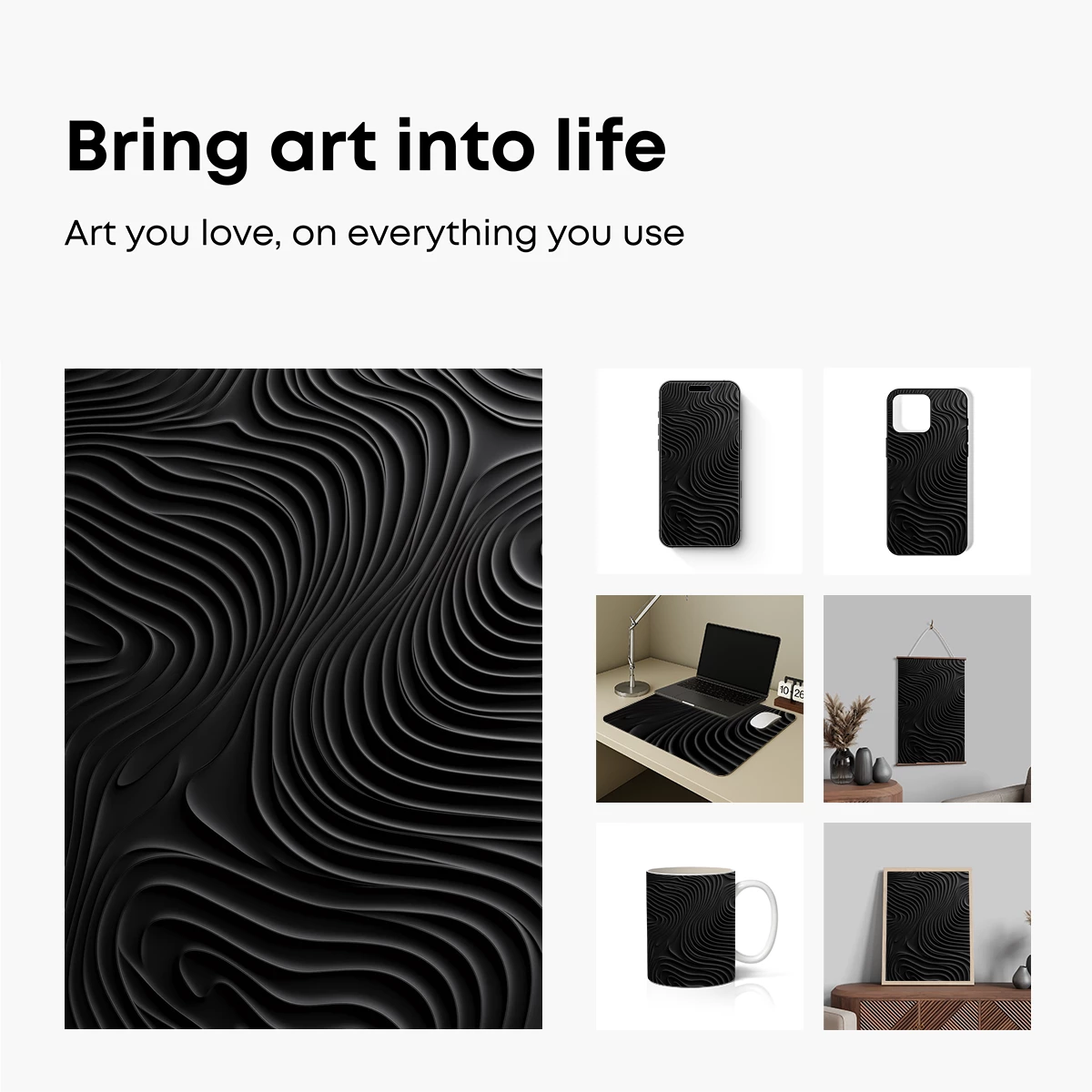 Ethereal Black Waves: A Digital Odyssey - Image 2