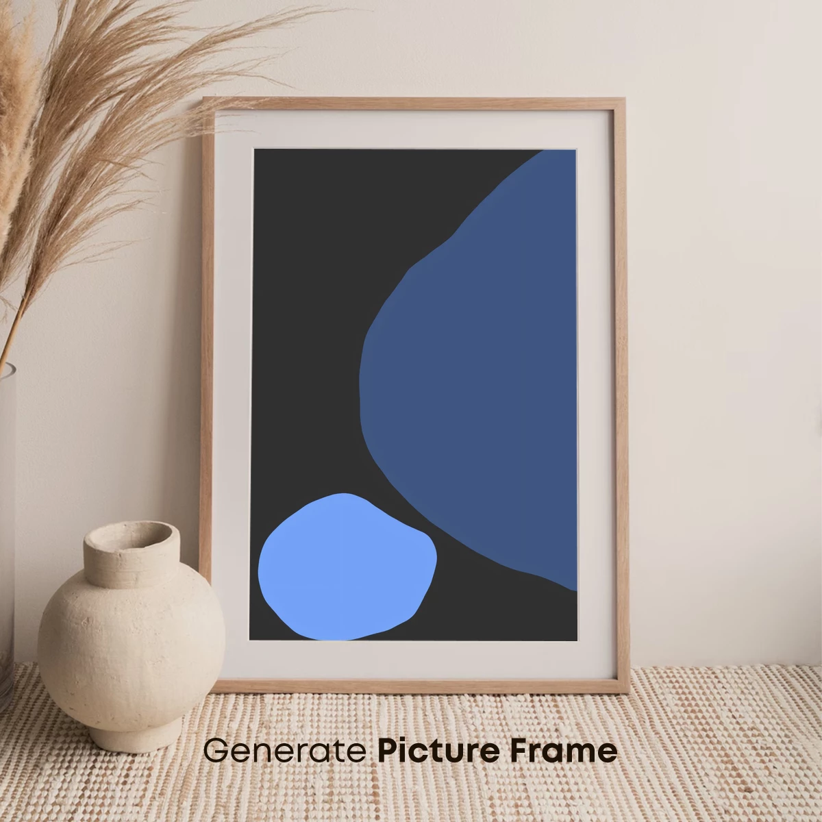 Abstract Ocean Echoes: Minimalist Blue Blobs - Image 7