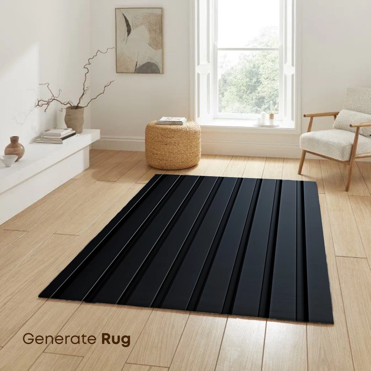 Elegant Black Vertical Stripes: A Study in Minimalist Depth - Image 6