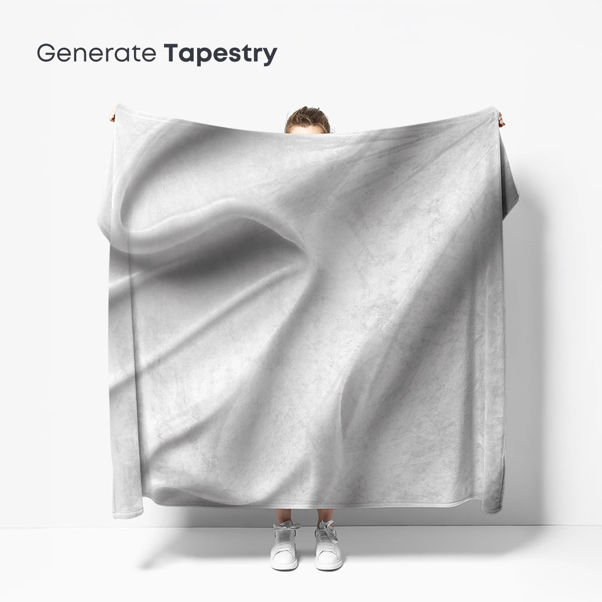 Elegant Silk Waves: A Study in White - Image 5