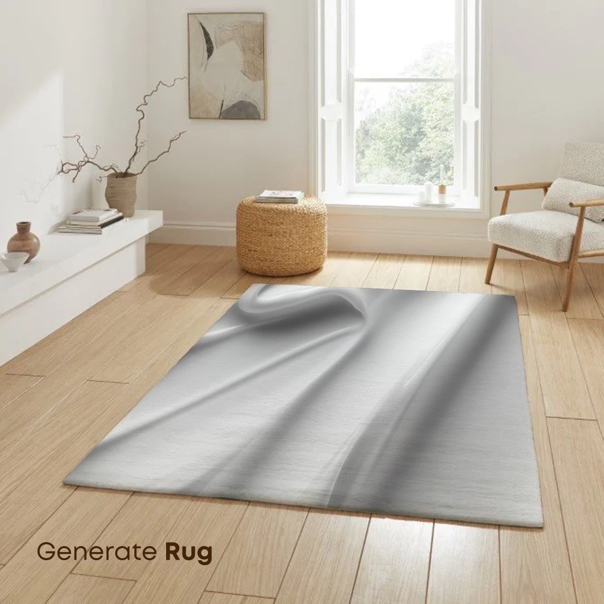 Elegant Silk Waves: A Study in White - Image 6