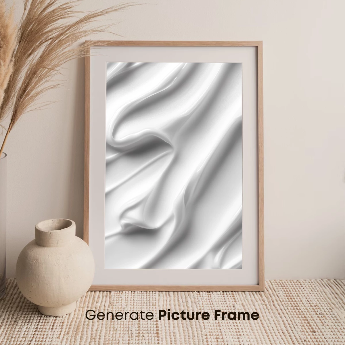 Elegant Silk Waves: A Study in White - Image 7