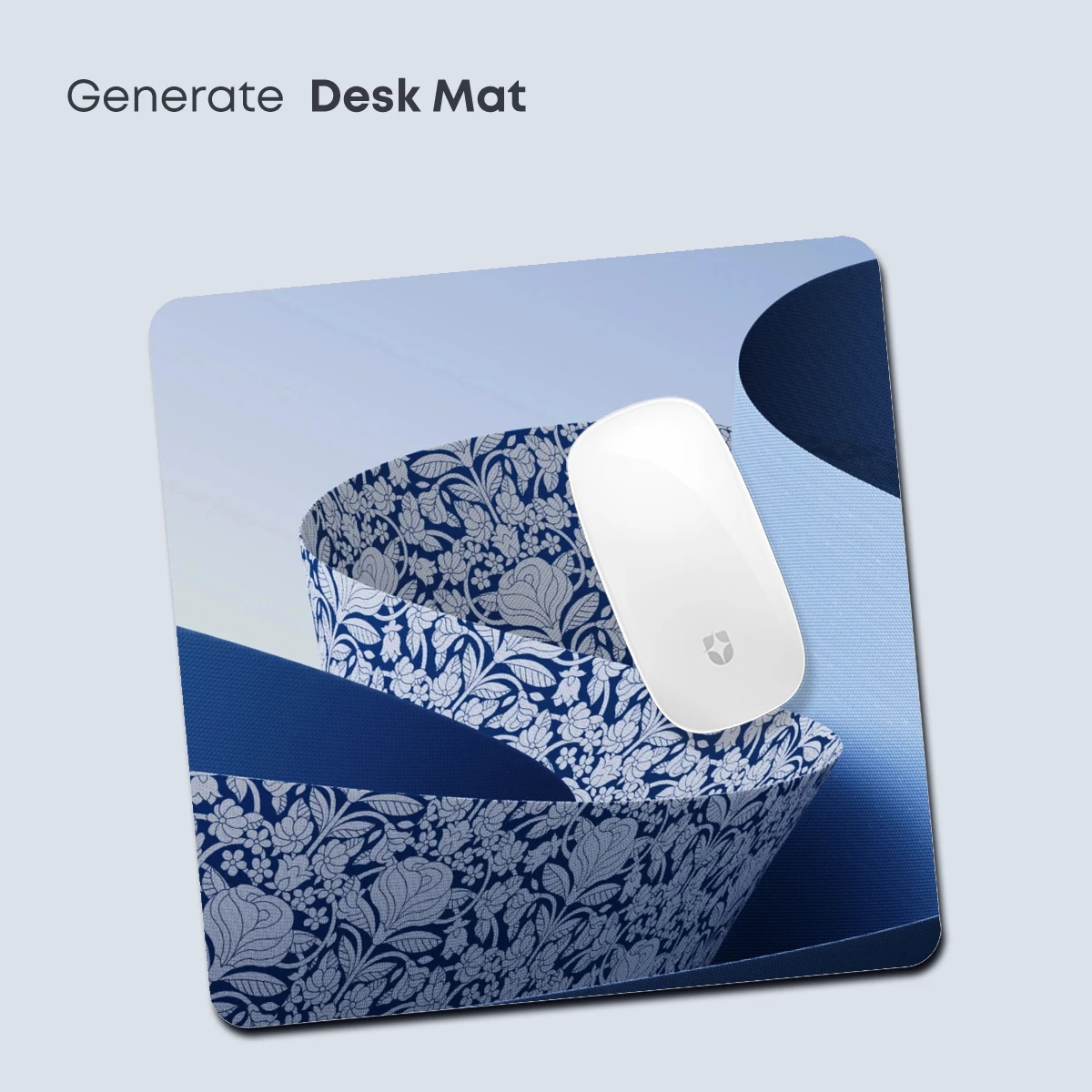 Blue Floral Ribbon Spirals: A Modern Art Odyssey - Image 4