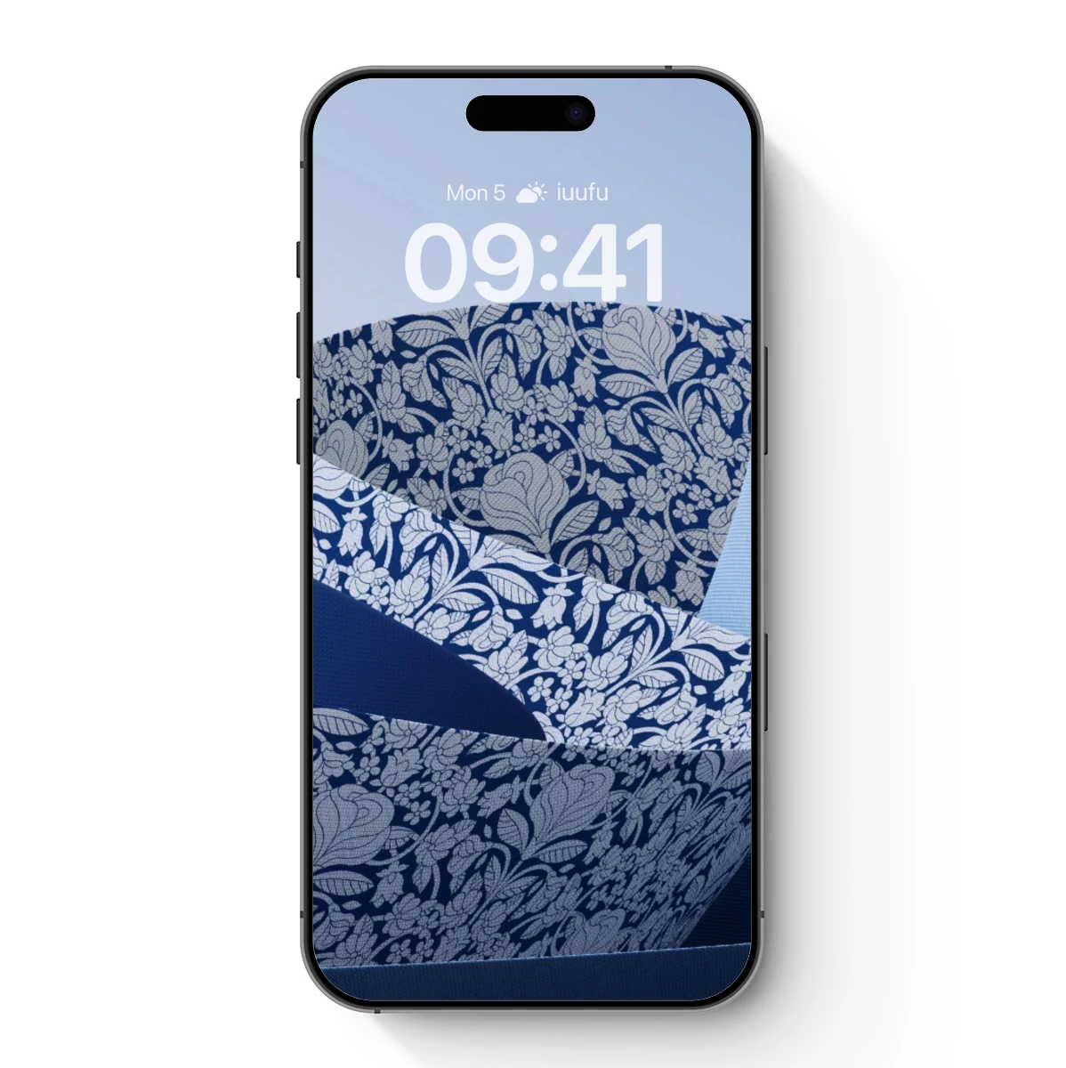 Blue Floral Ribbon Spirals: A Modern Art Odyssey