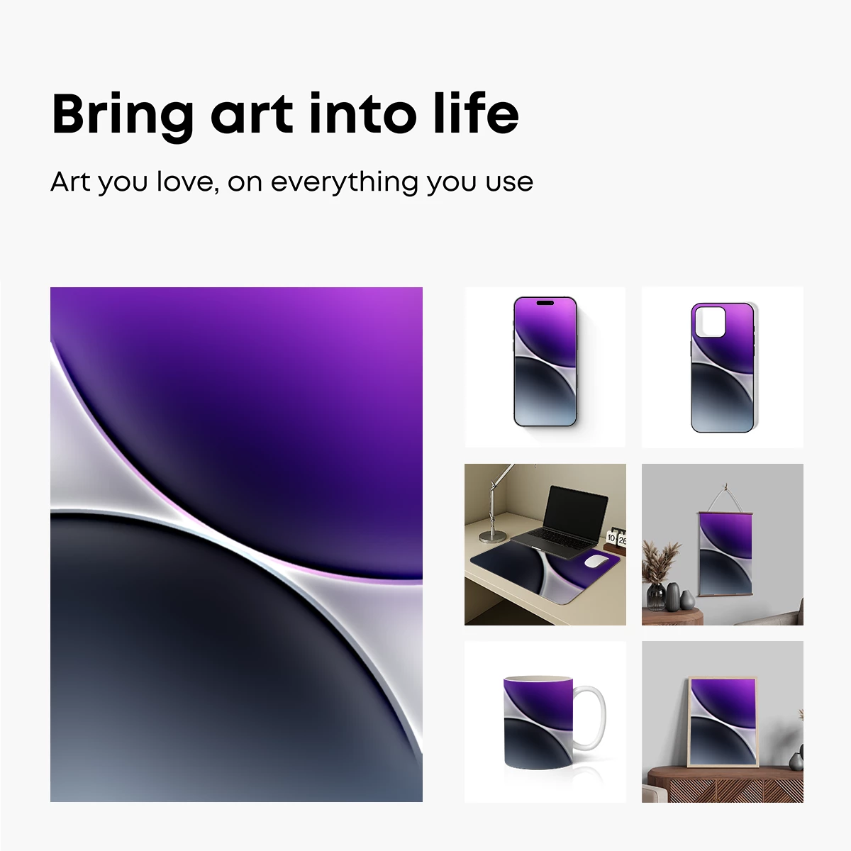 Ethereal Purple and Silver Flow - Image 2