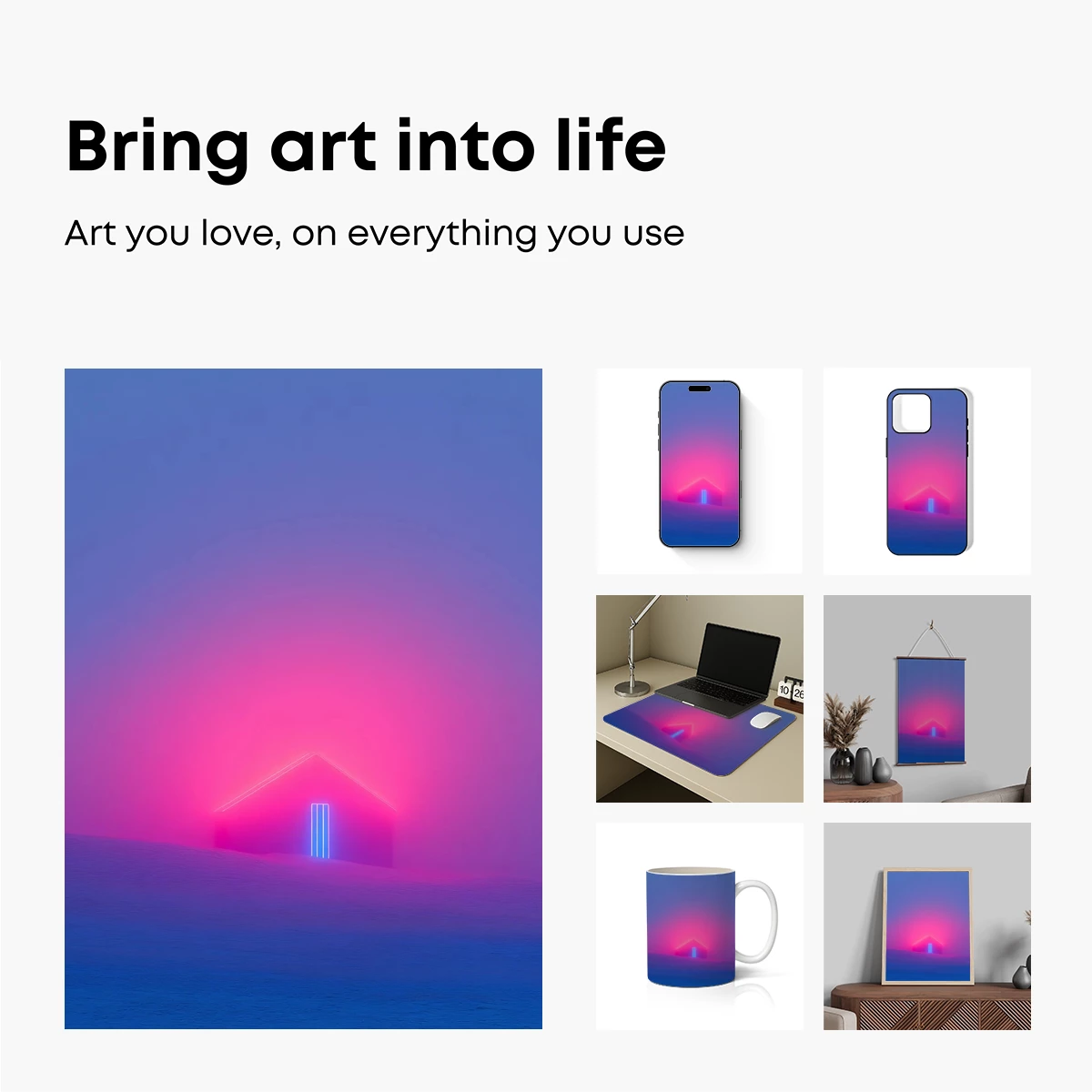 Neon Temple in Misty Twilight - Image 2