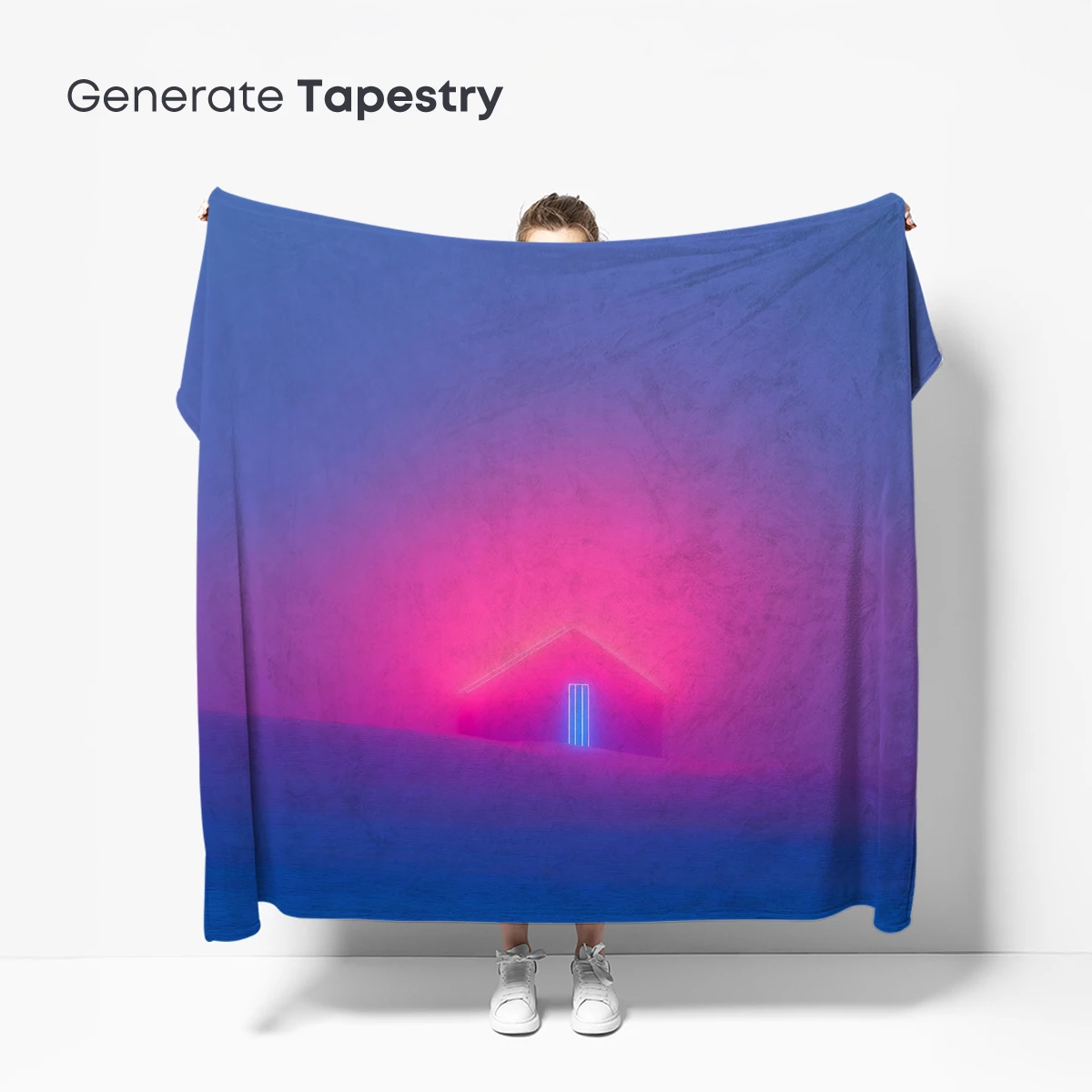 Neon Temple in Misty Twilight - Image 5