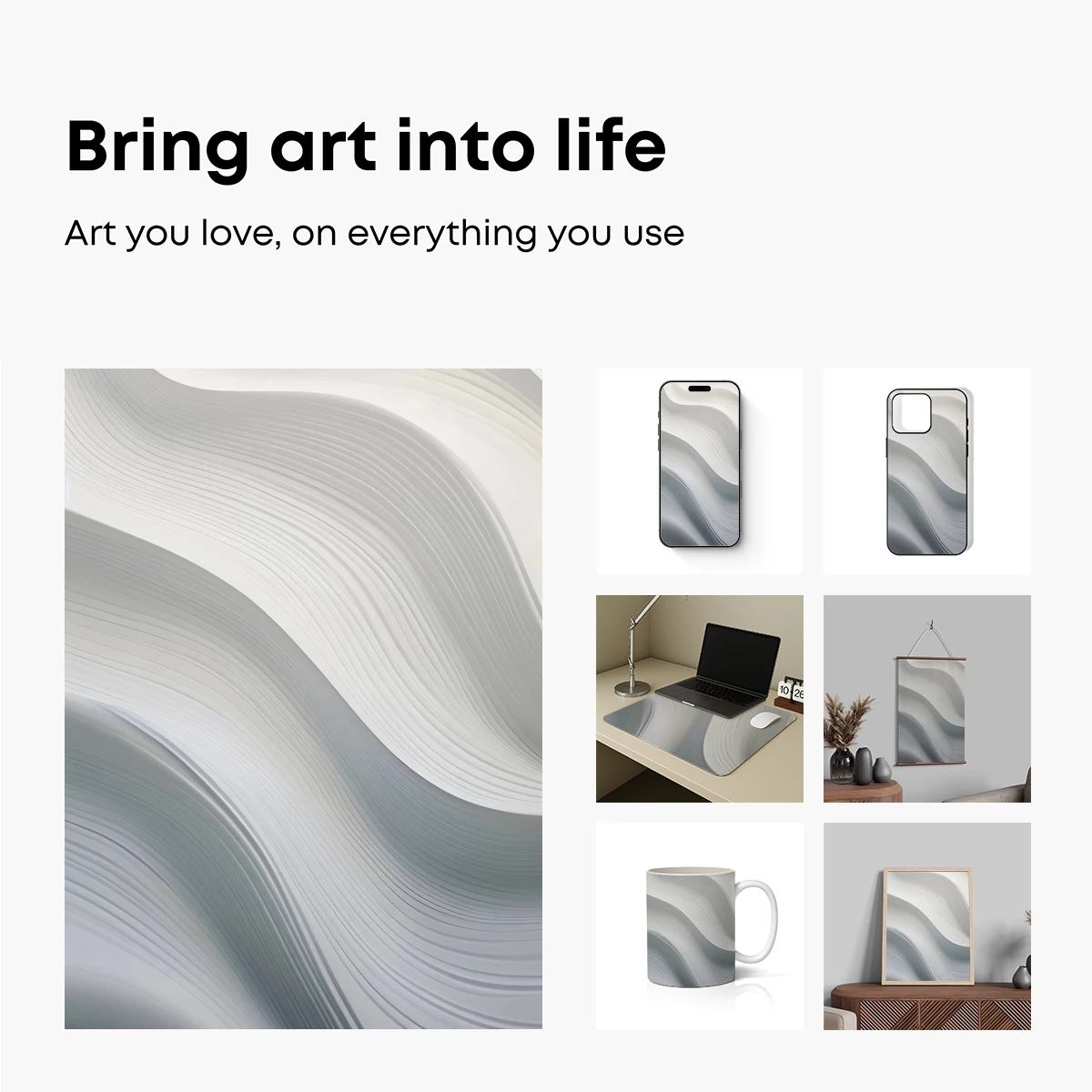 Elegant Flow: Abstract Curves in Monochrome - Image 2