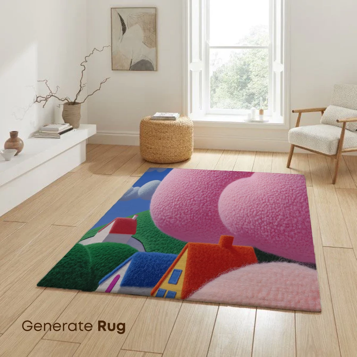 Fuzzy Cloud Village: Surreal Pastel Dreamscape - Image 6