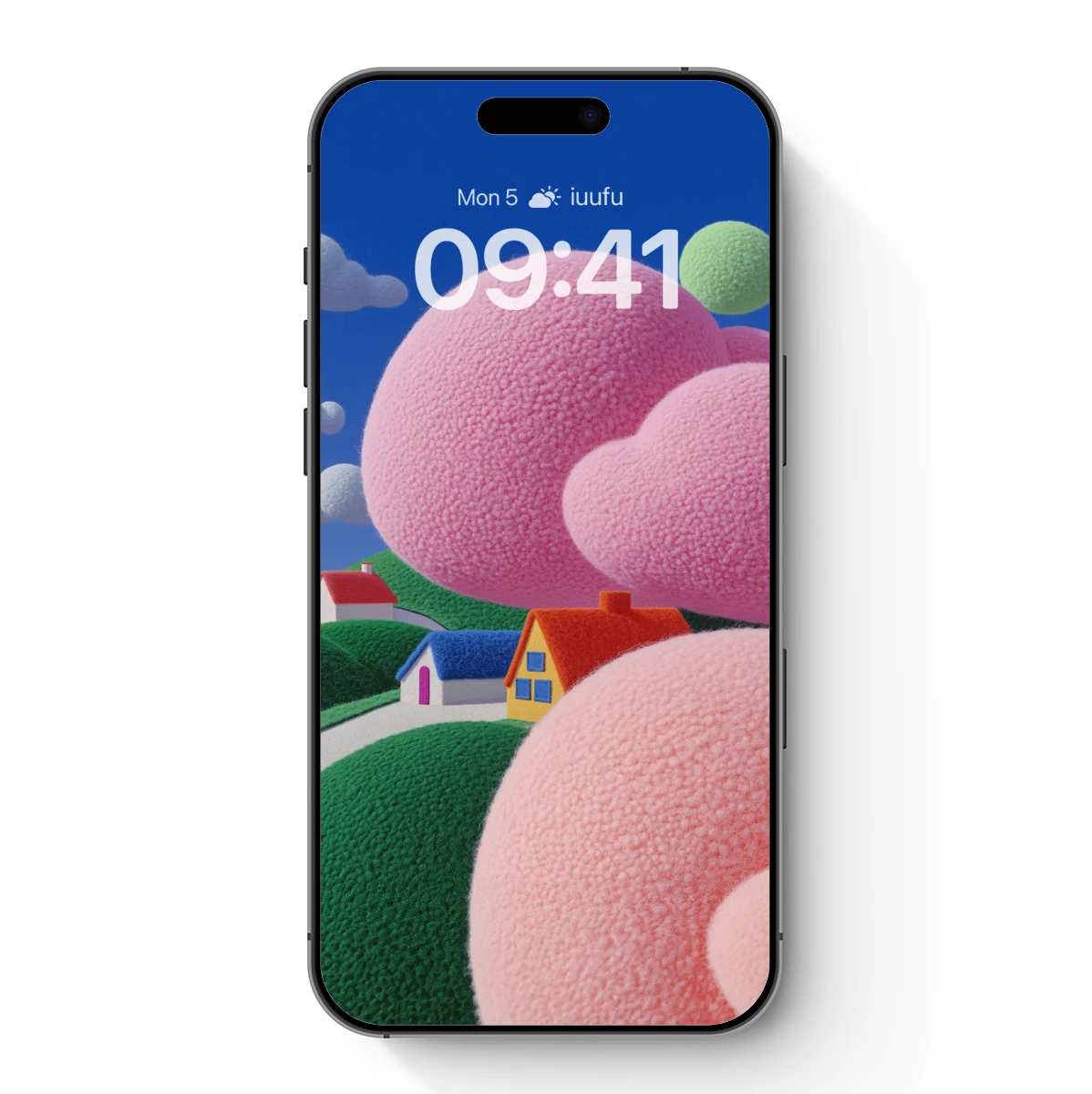 Fuzzy Cloud Village: Surreal Pastel Dreamscape