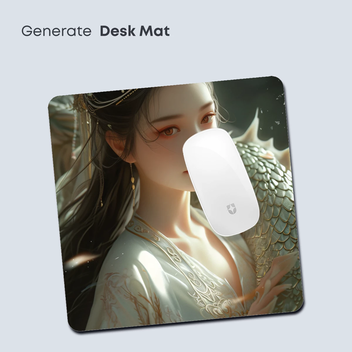 Ethereal Dragon Embrace: Mythic Fantasy Artistry - Image 4