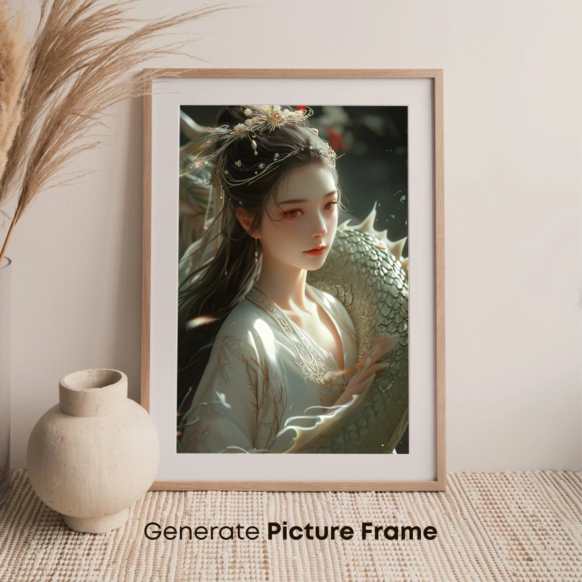 Ethereal Dragon Embrace: Mythic Fantasy Artistry - Image 7