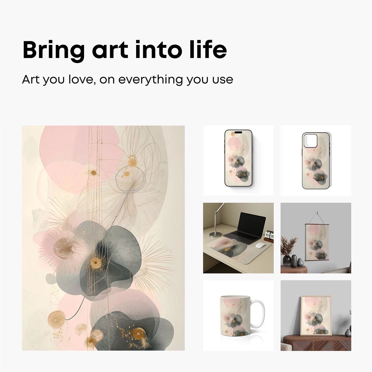 Ethereal Bloom: Abstract Floral Whispers - Image 2