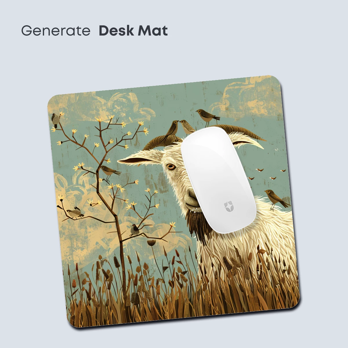 Goat in the Wild: A Symphony of Nature and Birds - Image 4