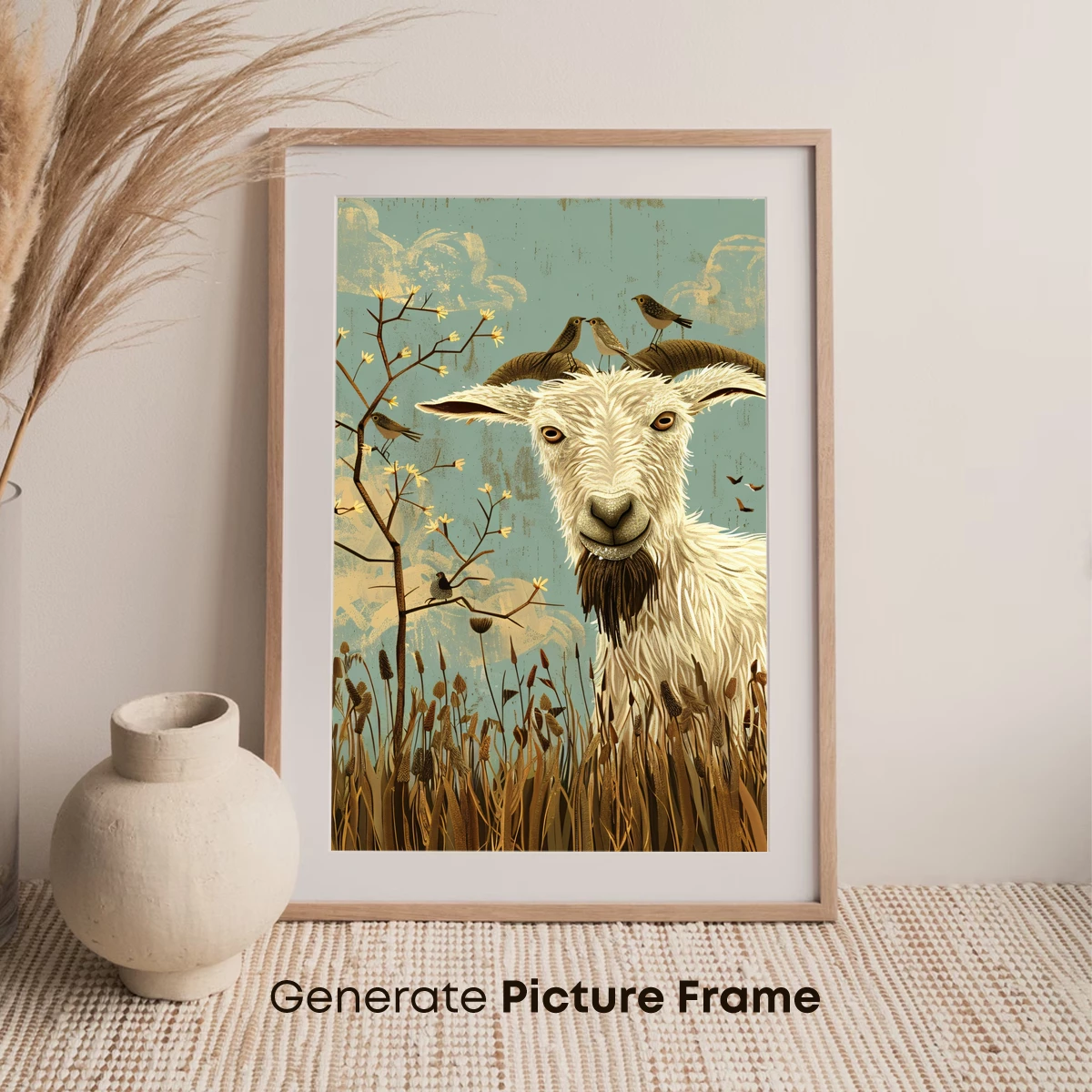 Goat in the Wild: A Symphony of Nature and Birds - Image 7