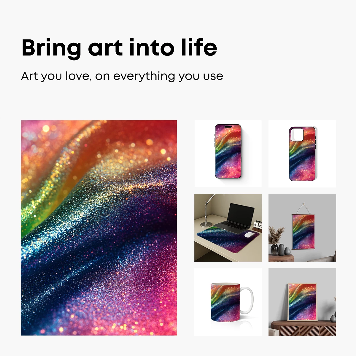 Glittering Rainbow Fabric: A Symphony of Shimmer - Image 2