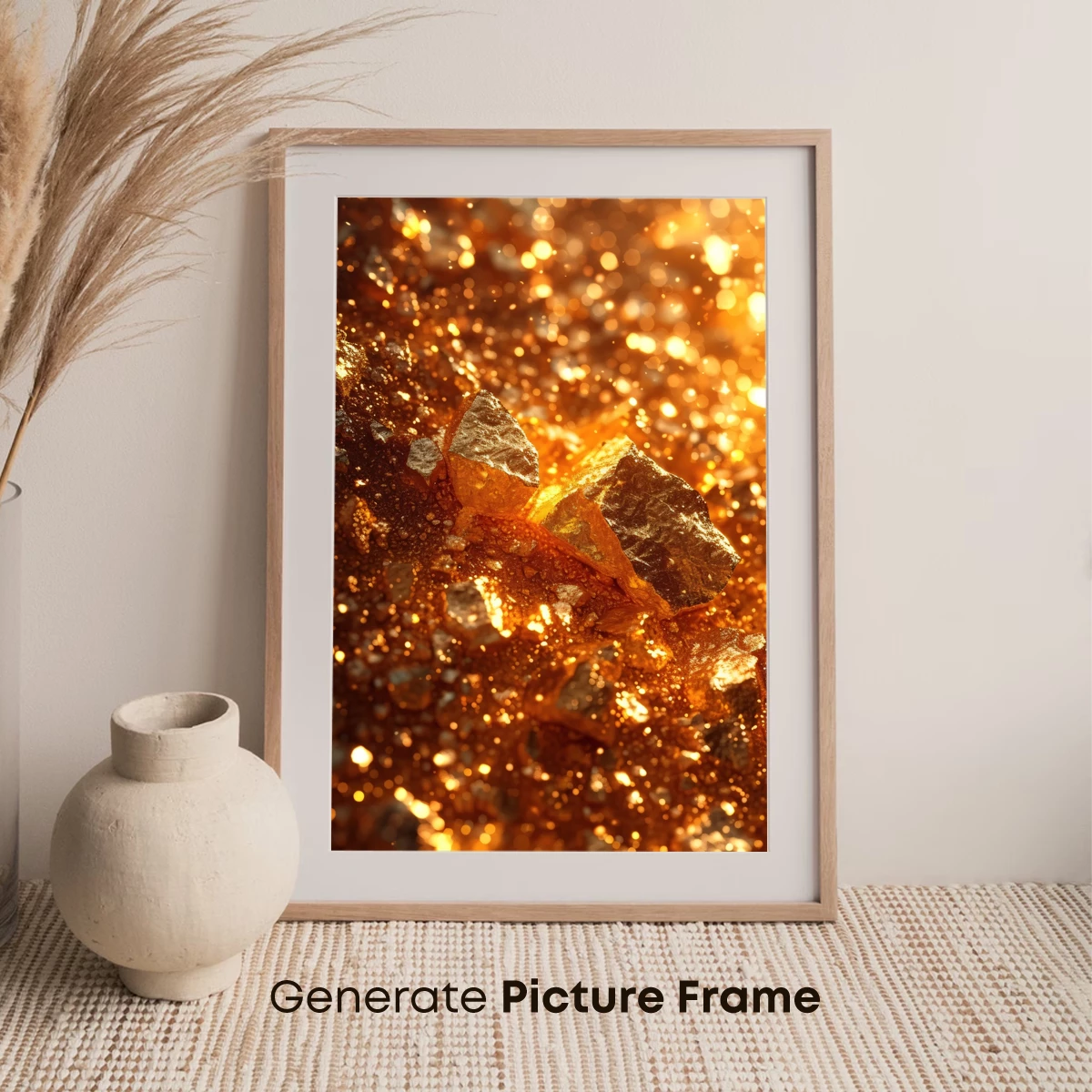 Golden Shards: Radiant Luxury in Crystalline Form - Image 7