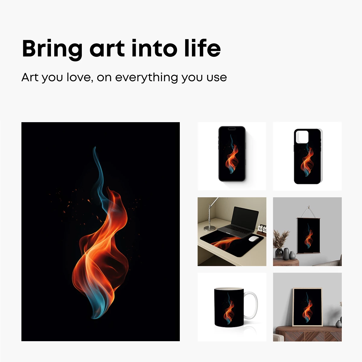 Dance of Flames: Fiery Elegance in Abstract Form - Image 2