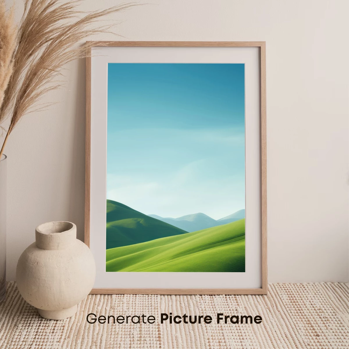 Eternal Green Serenity: Rolling Hills Under Azure Skies - Image 7