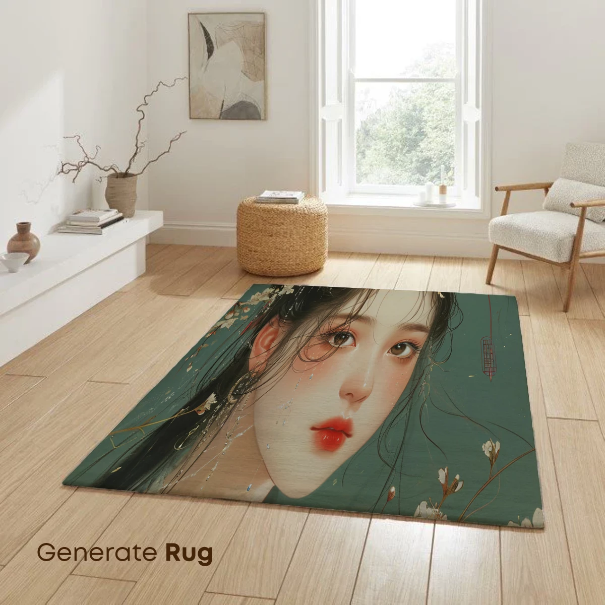 Ethereal Blossom Portrait: A Fusion of Floral Elegance and Serene Beauty - Image 6