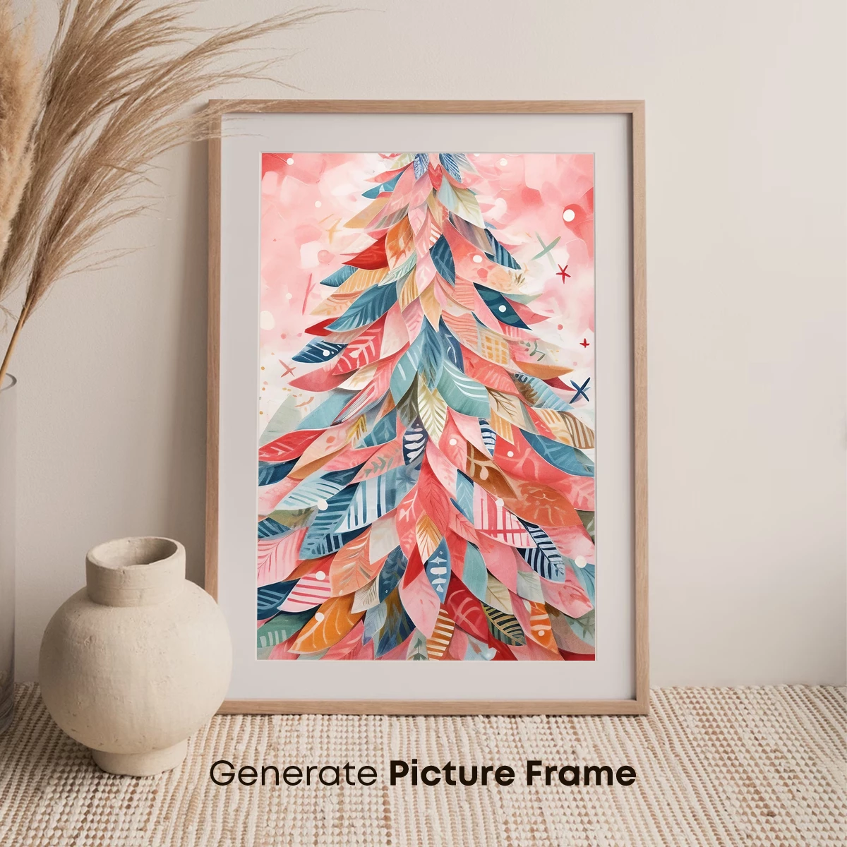 Feathered Christmas Tree in Pastel Harmony - Image 7