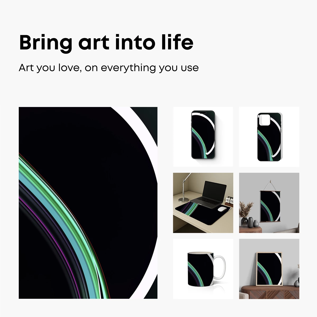 Ethereal Neon Arcs: A Dance of Light and Shadow - Image 2