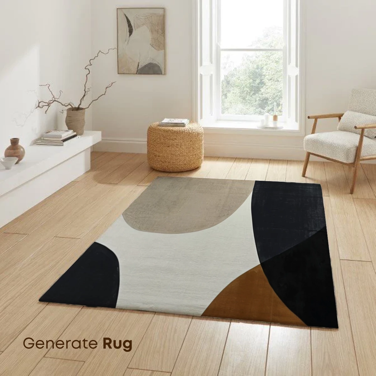 Abstract Harmony: Geometric Elegance in Earth Tones - Image 6