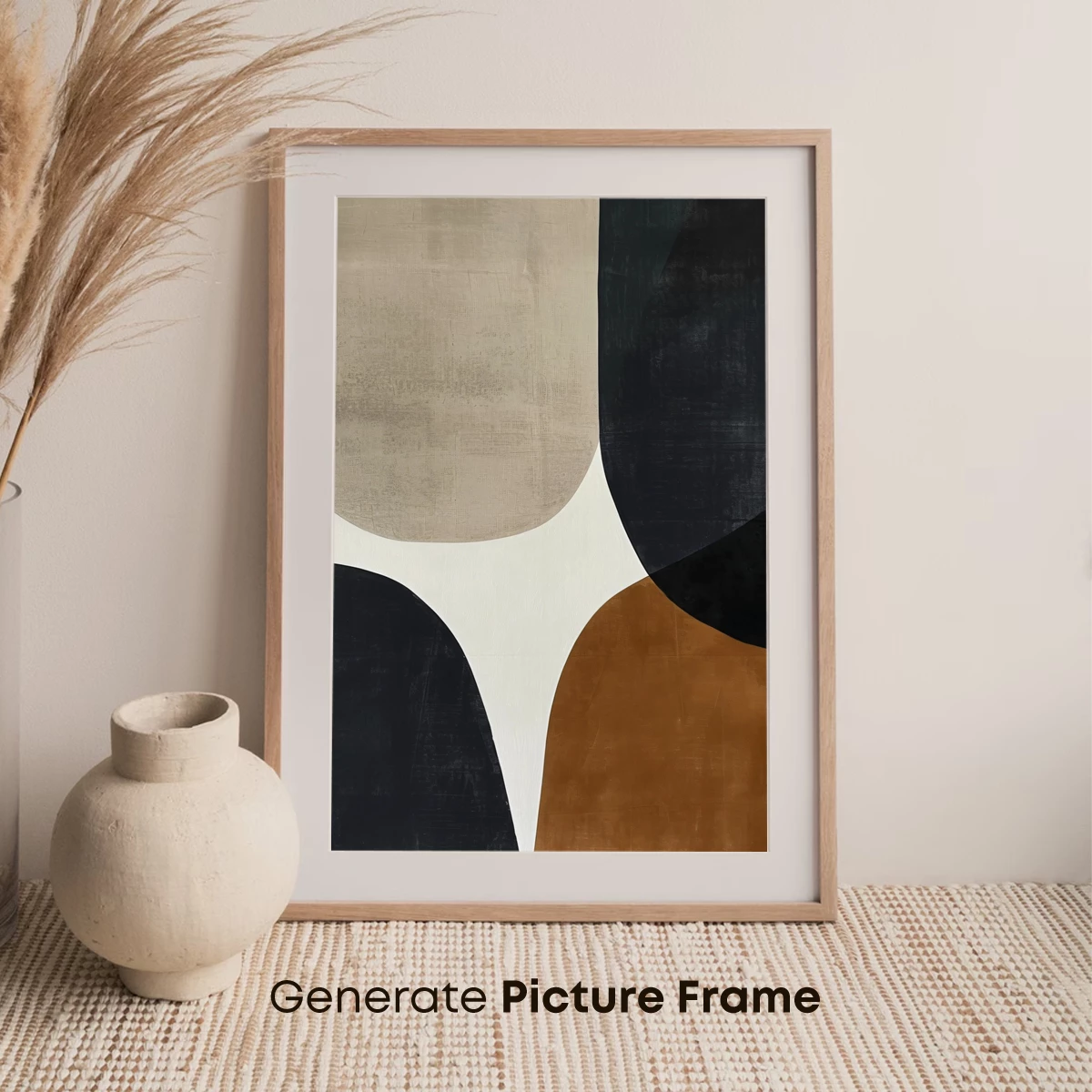 Abstract Harmony: Geometric Elegance in Earth Tones - Image 7