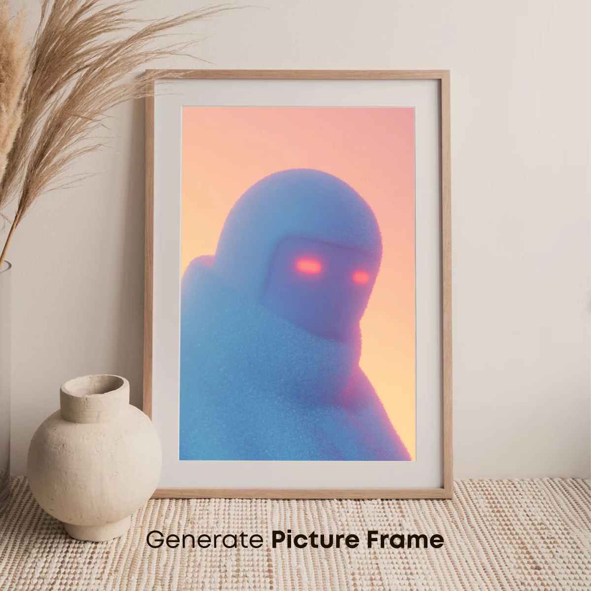 Ethereal Blue Entity with Glowing Eyes - Image 7