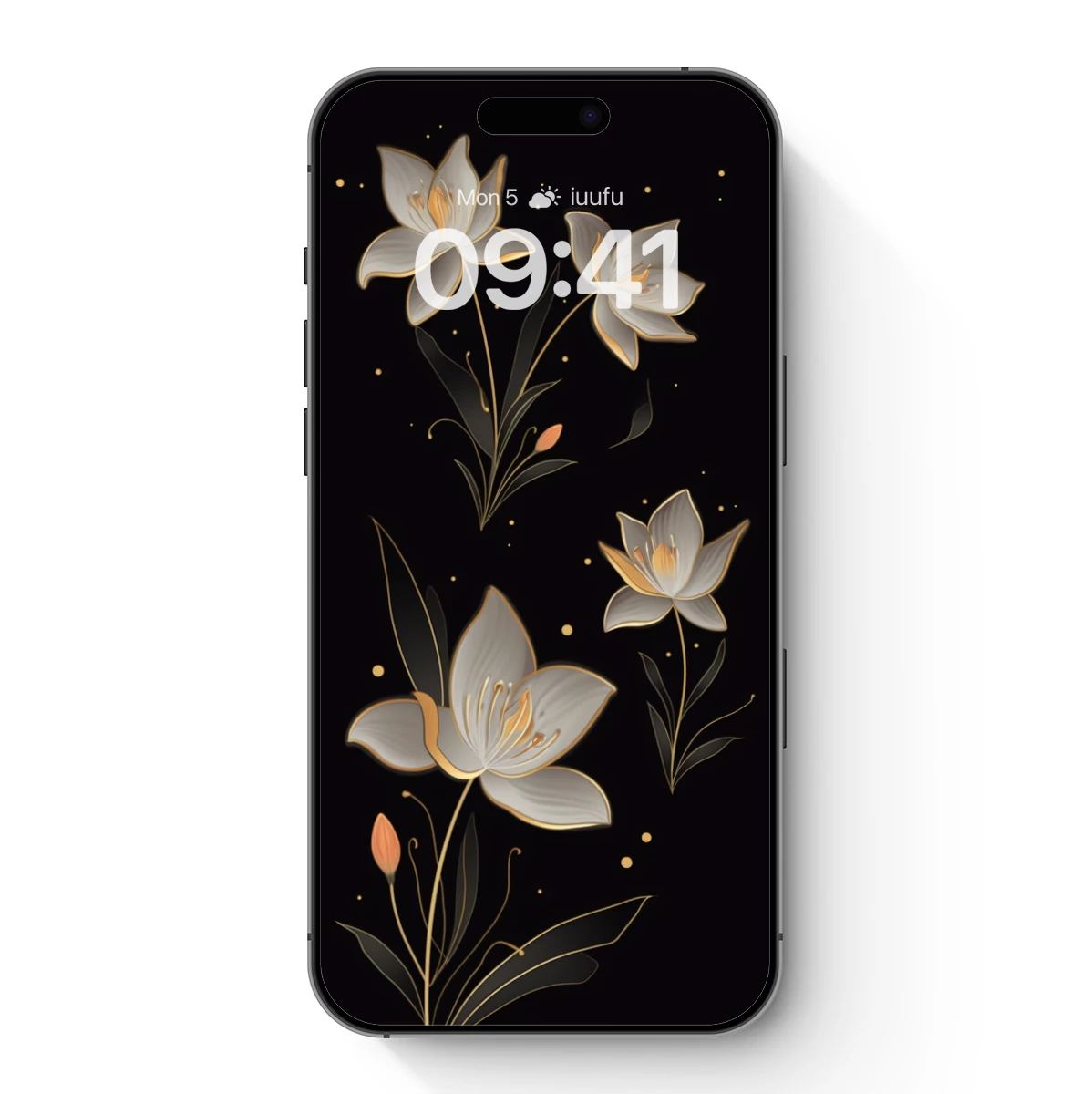 Elegant Silver Lilies in Midnight Bloom Elegant Silver Lilies in Midnight Bloom
