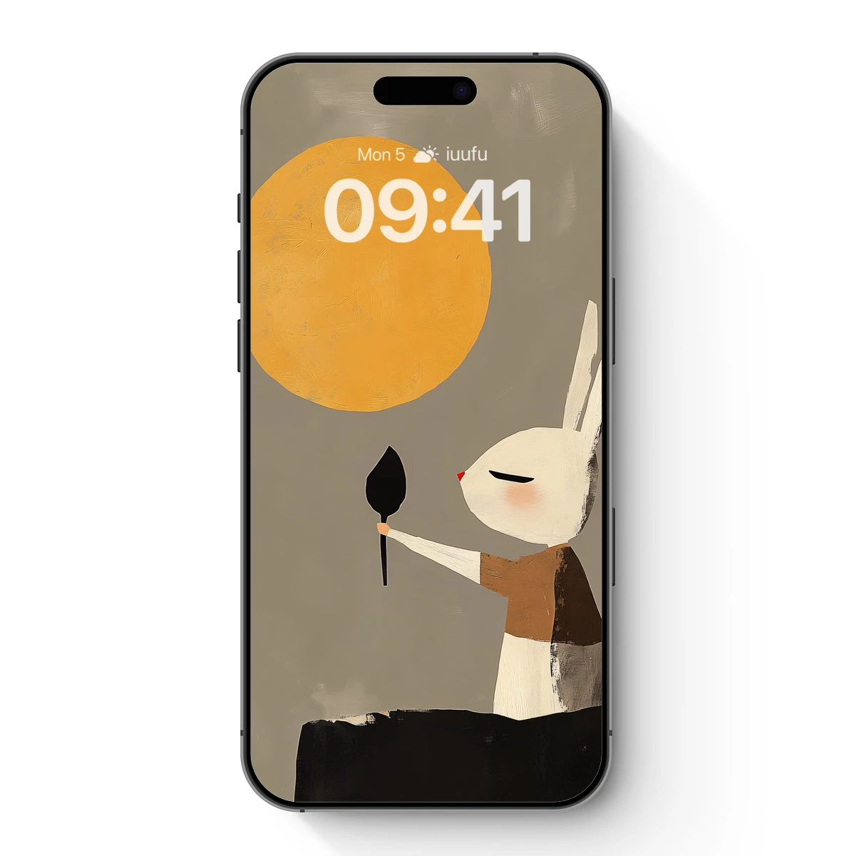 Spoonful of Sun: Whimsical Rabbit's Dreamy Gaze