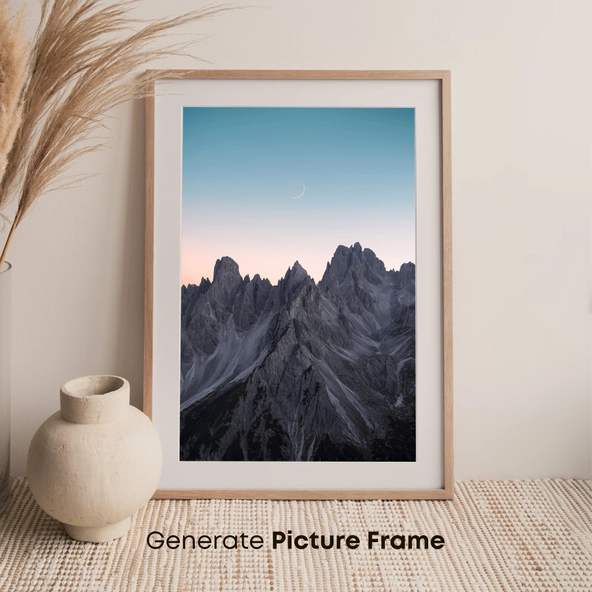 Crescent Moon Over Jagged Peaks - Image 7