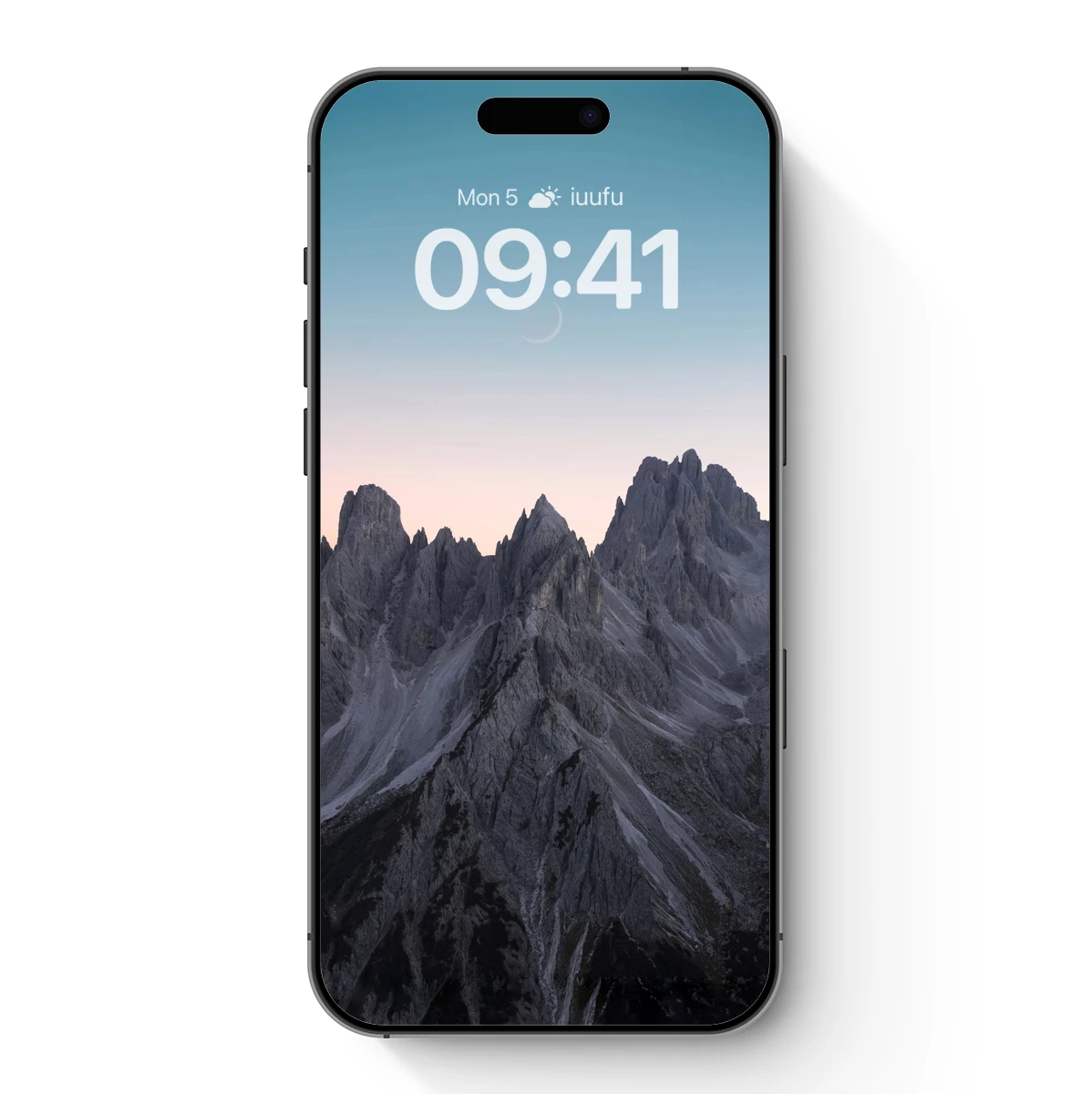 Crescent Moon Over Jagged Peaks Crescent Moon Over Jagged Peaks