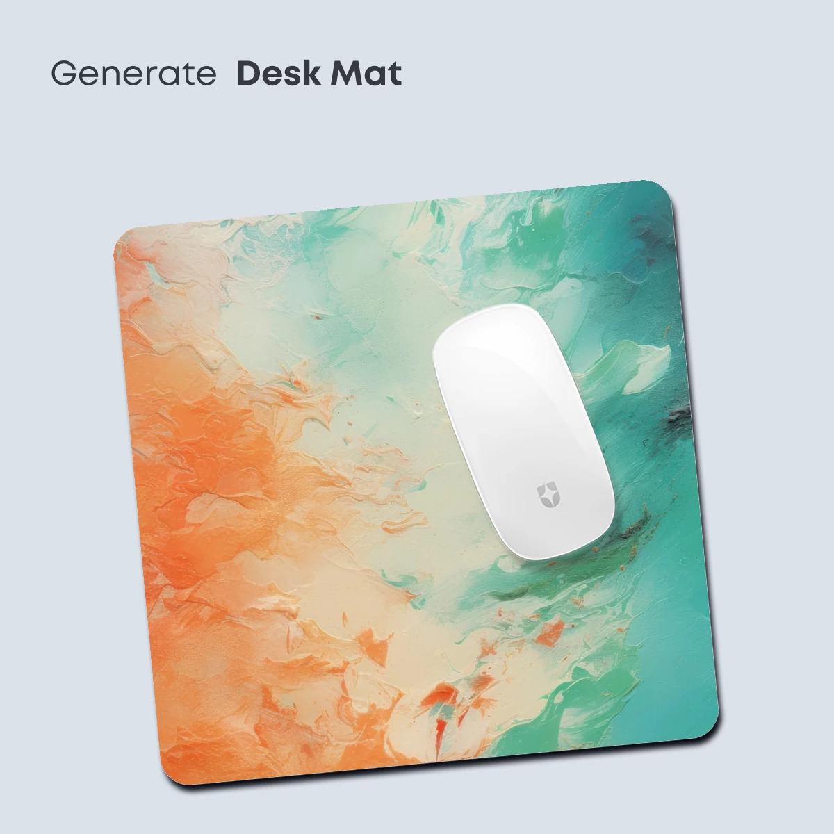 Abstract Aqua and Coral Fusion - Image 4