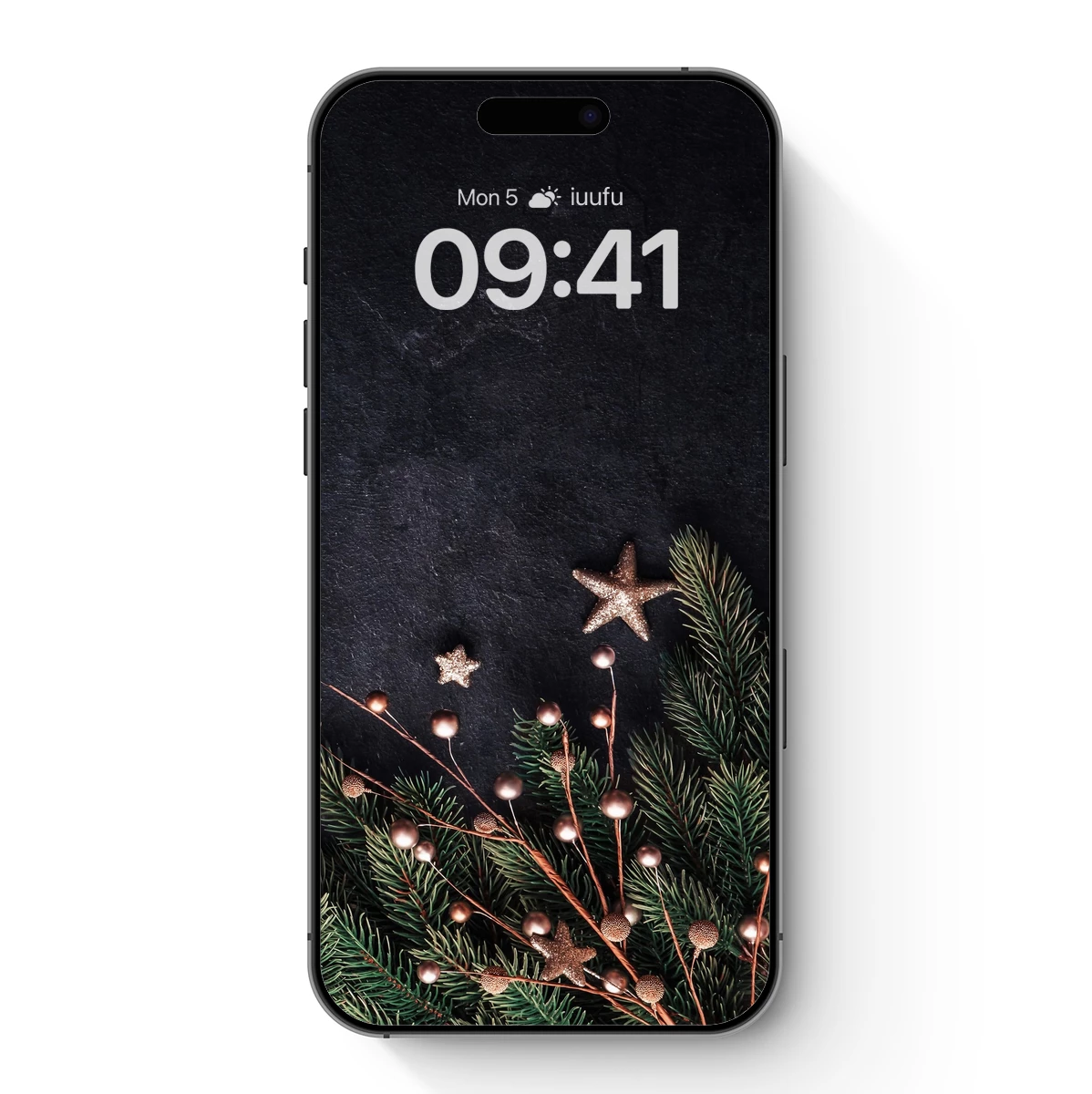 Festive Pine and Gold Stars