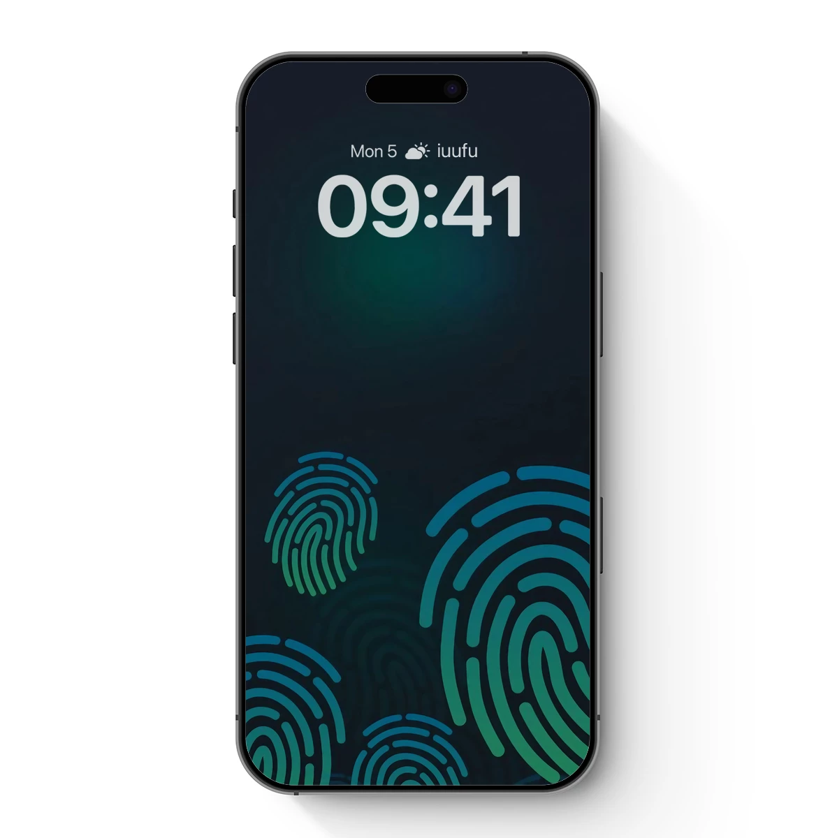 Fingerprint Odyssey: Teal Whirls in the Abyss