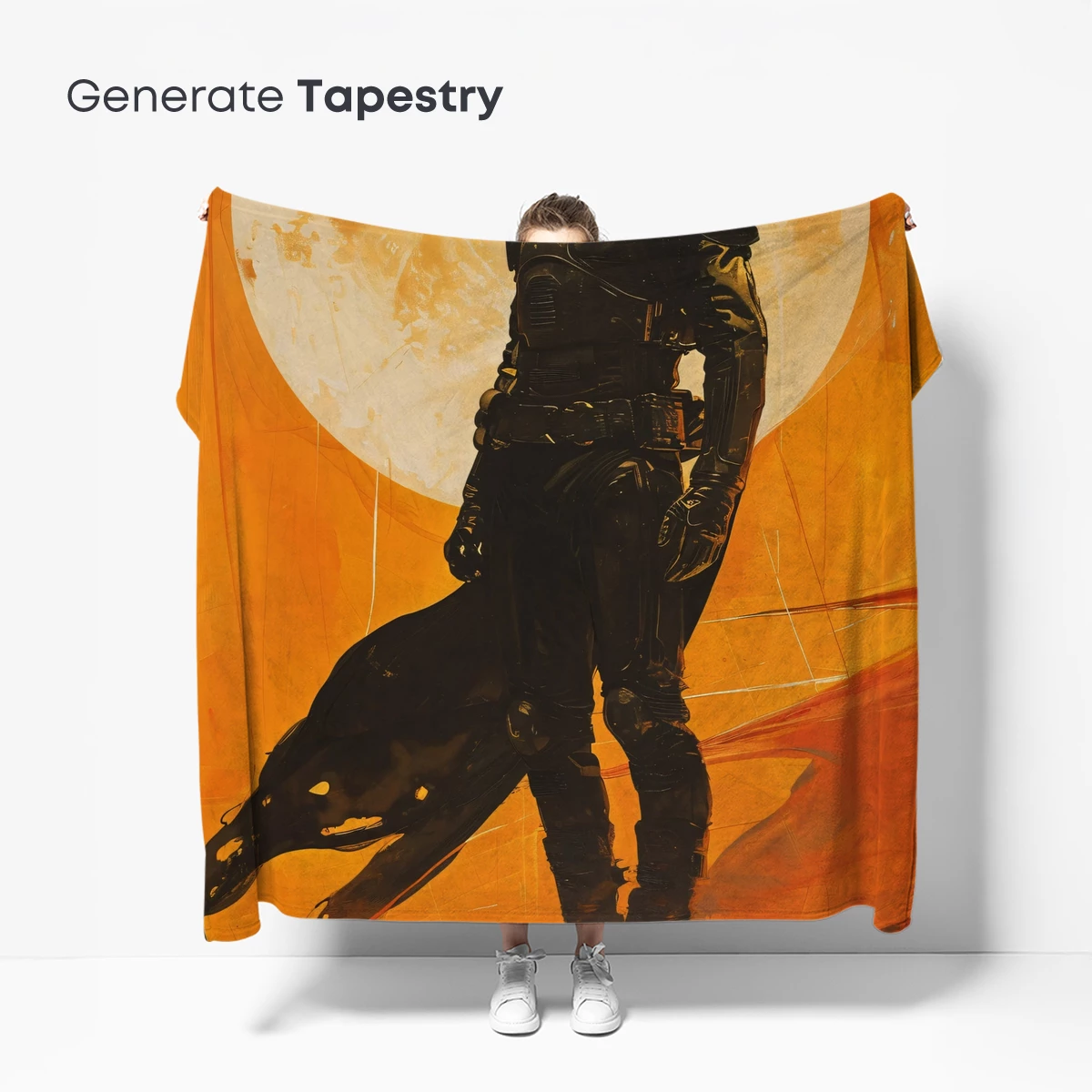 Desert Guardian: Futuristic Warrior Under the Crimson Moon - Image 5