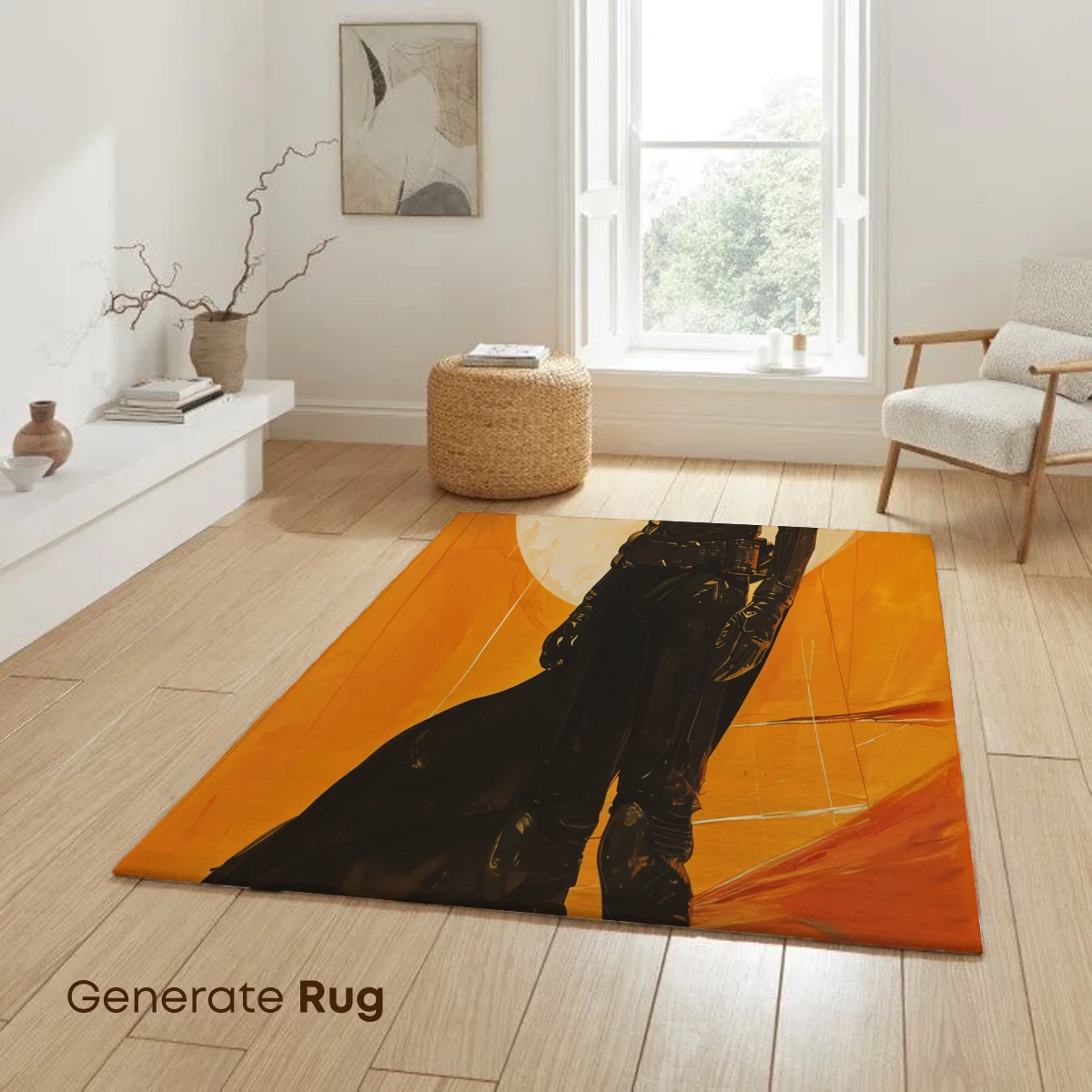 Desert Guardian: Futuristic Warrior Under the Crimson Moon - Image 6