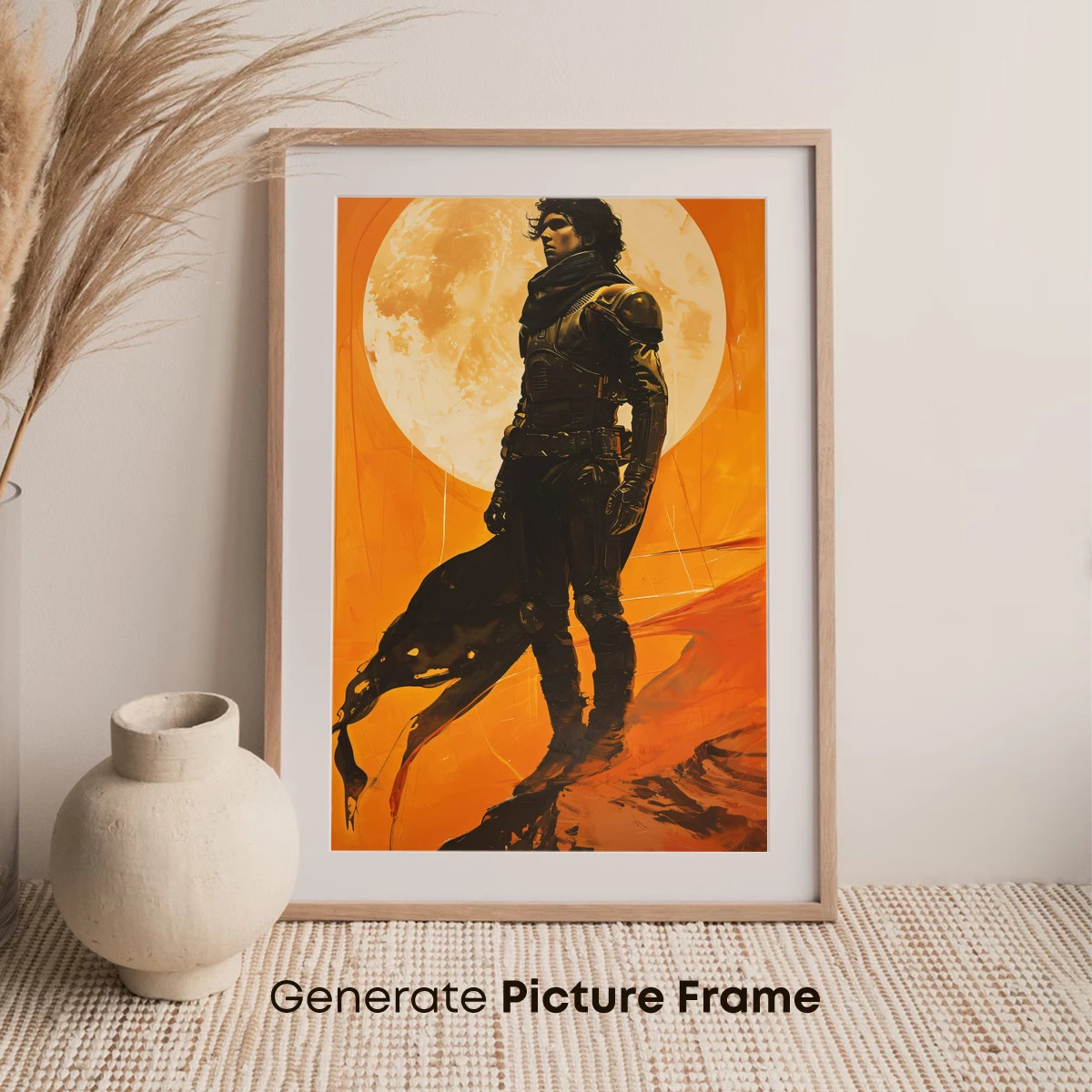 Desert Guardian: Futuristic Warrior Under the Crimson Moon - Image 7