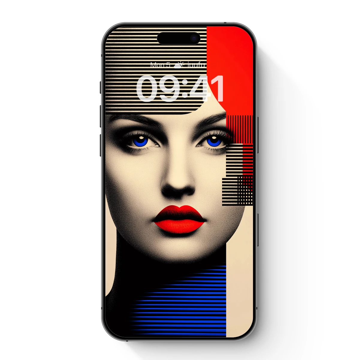 Geometric Face Fusion: Bold Pop Art Elegance