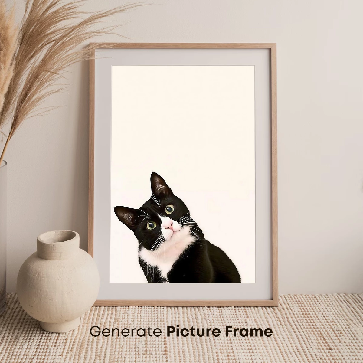 Curious Cat Gaze: Monochrome Elegance - Image 7