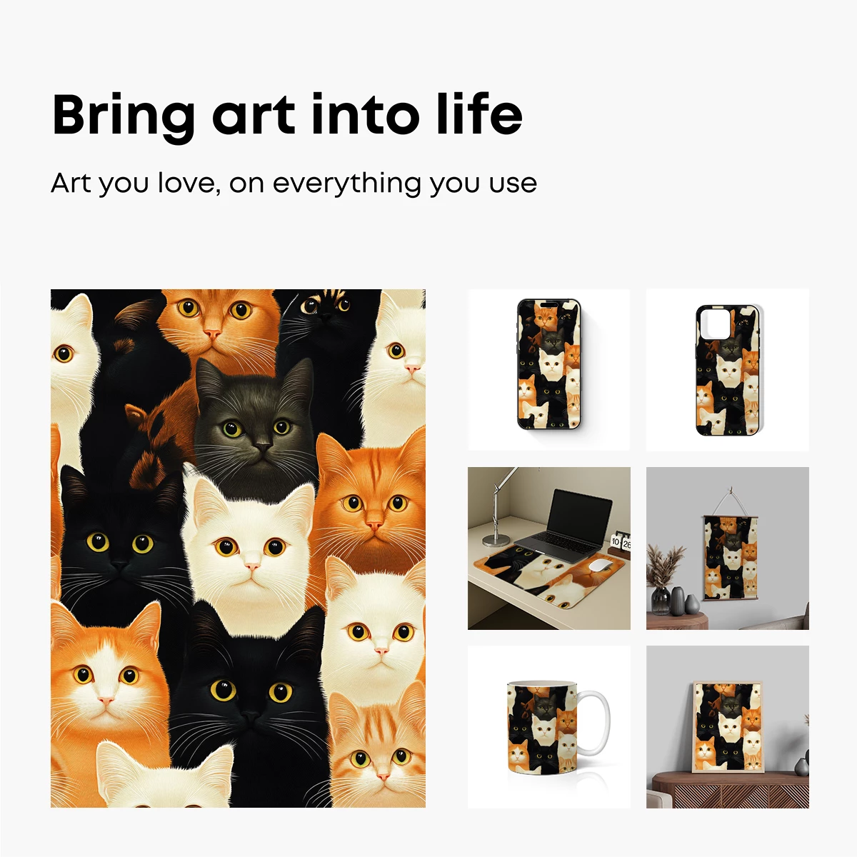 Feline Mosaic: A Symphony of Cat Colors and Expressions - Image 2