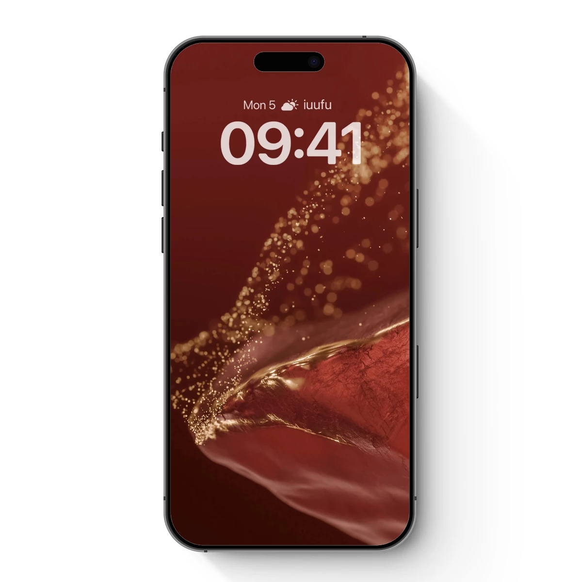 Golden Elixir: Liquid Sculpture in Crimson