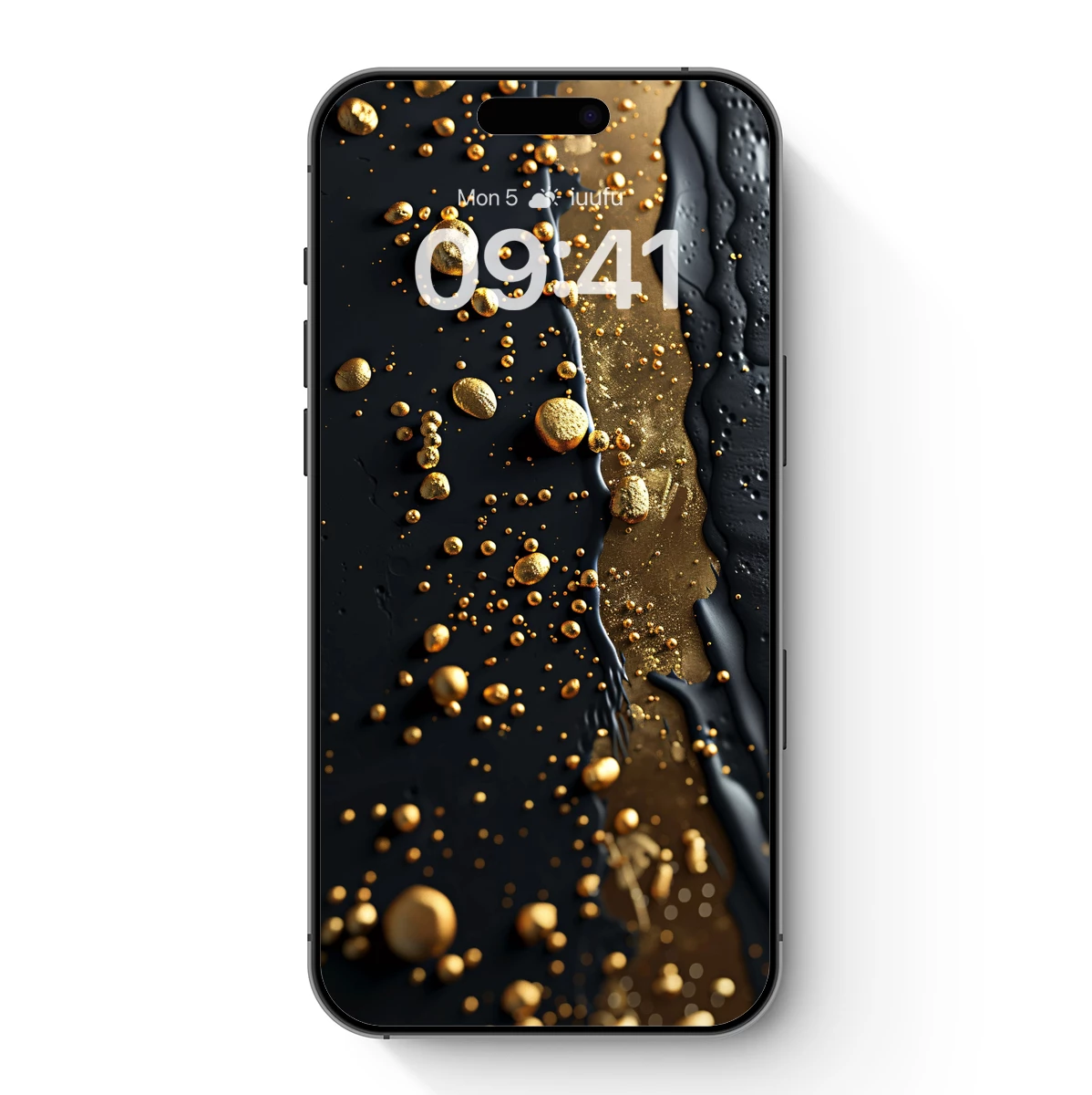 Golden Droplets on Midnight Canvas Golden Droplets on Midnight Canvas