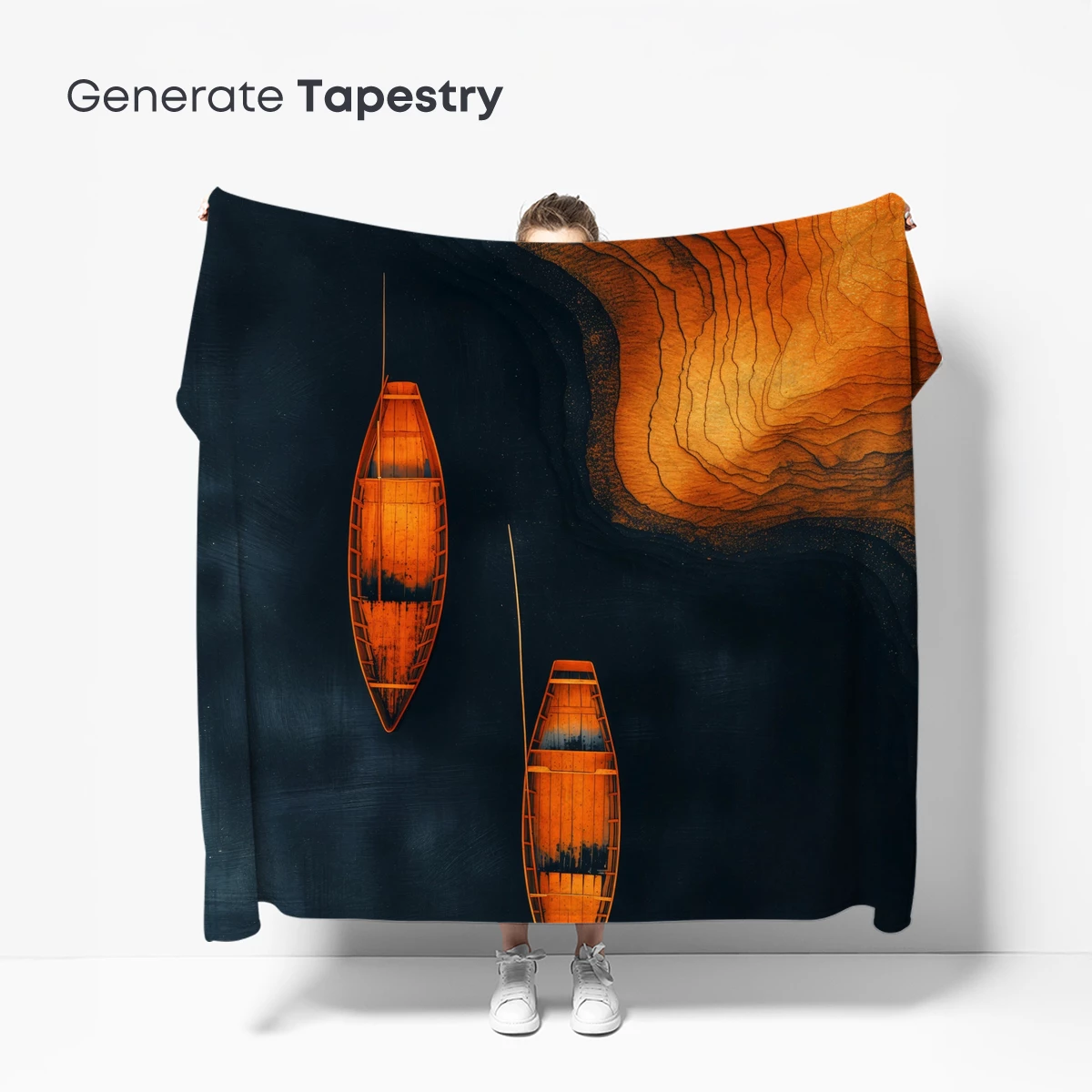 Crimson Canoes in Celestial Currents - Image 5