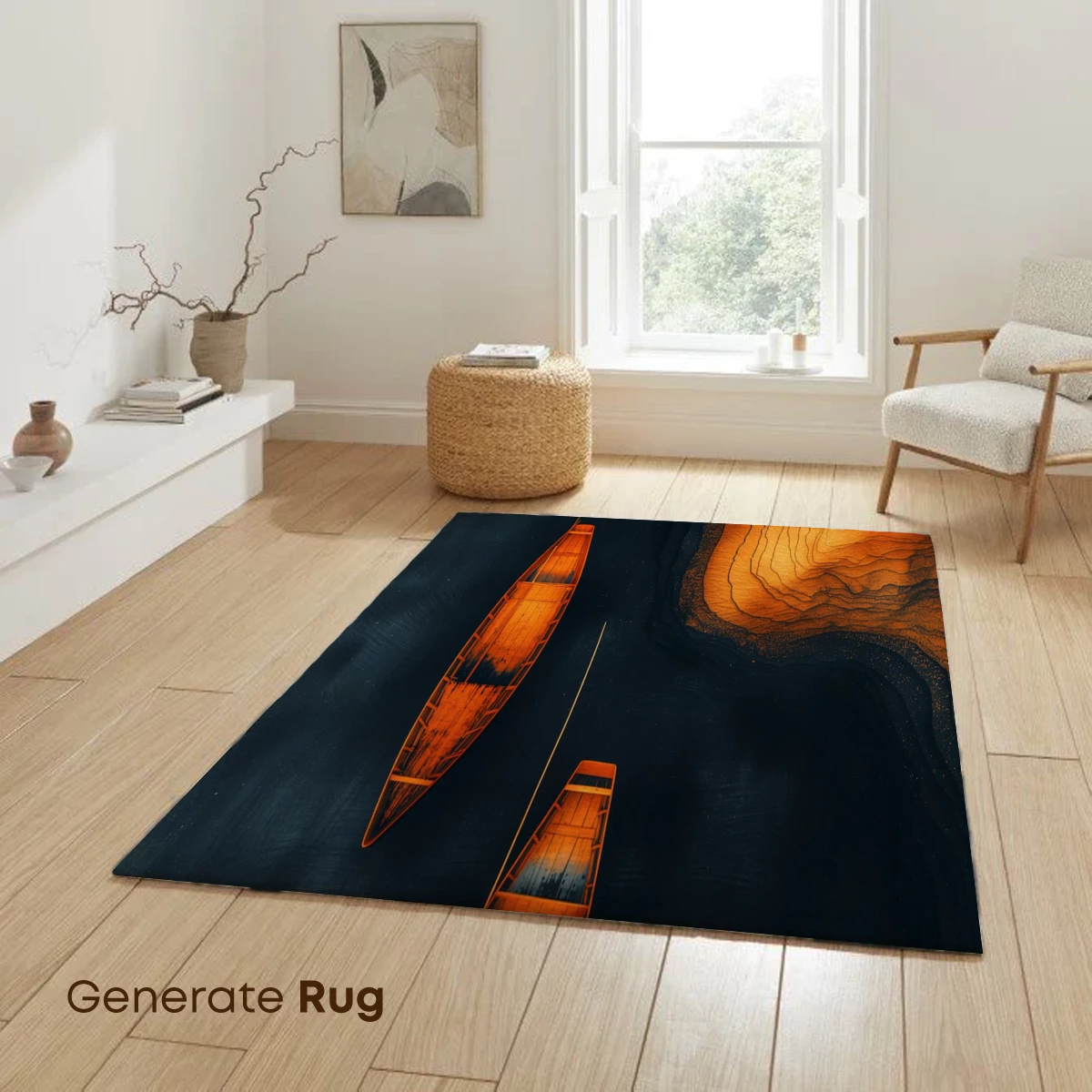 Crimson Canoes in Celestial Currents - Image 6